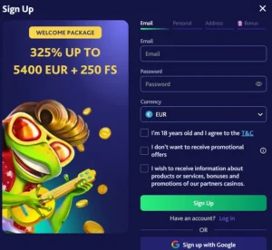7bit casino sign up form