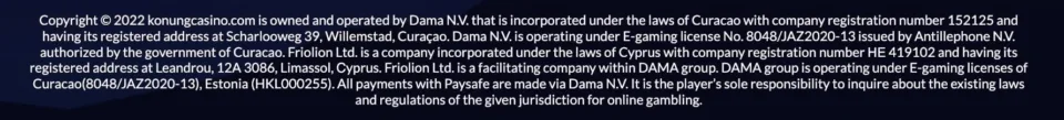 Konung casino licence
