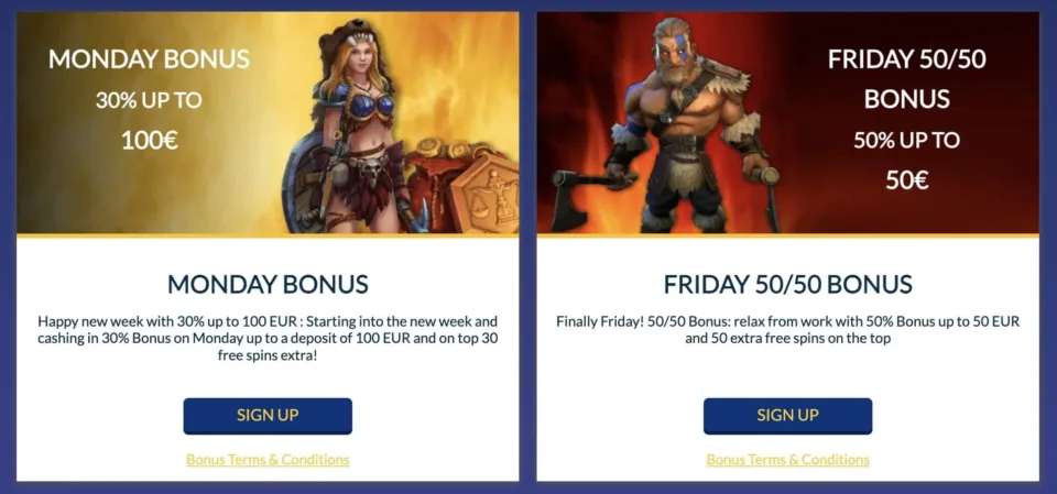 Konung casino bonuses