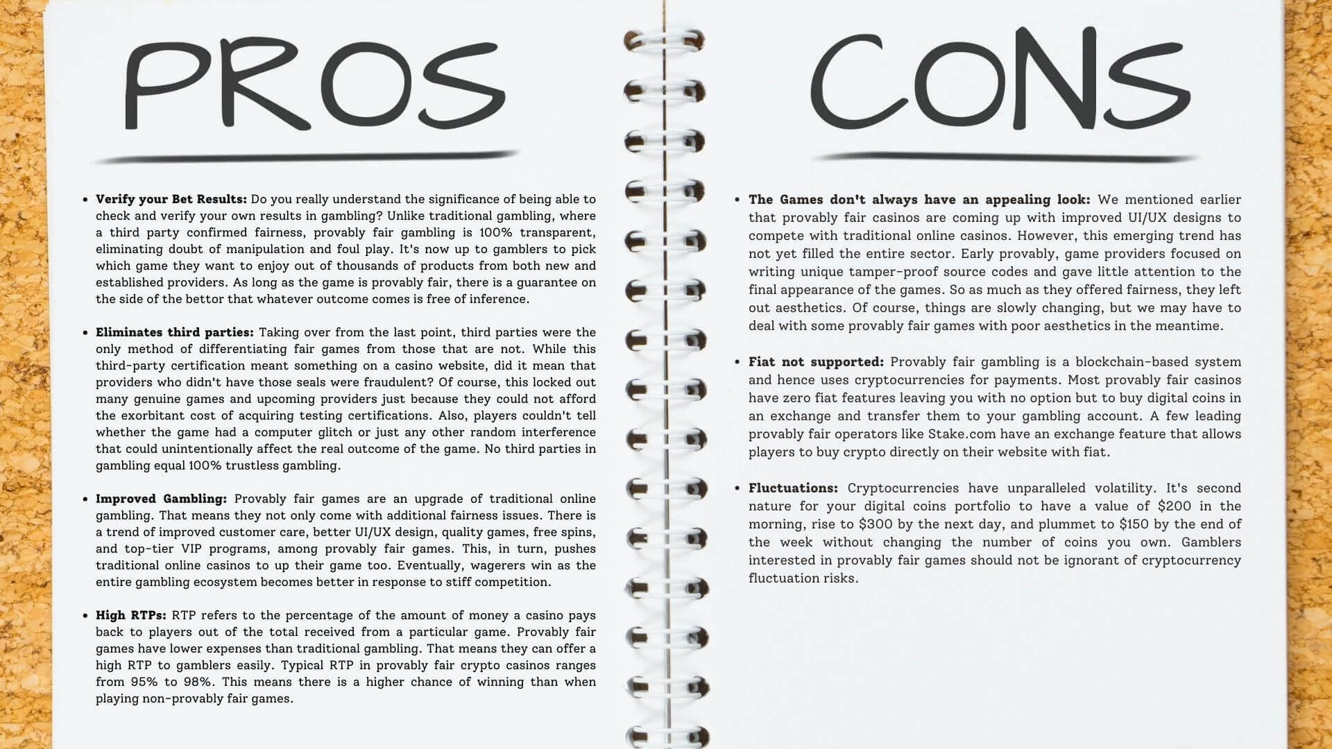 Pros and Cons of Provably Fair Casinos dappGambl