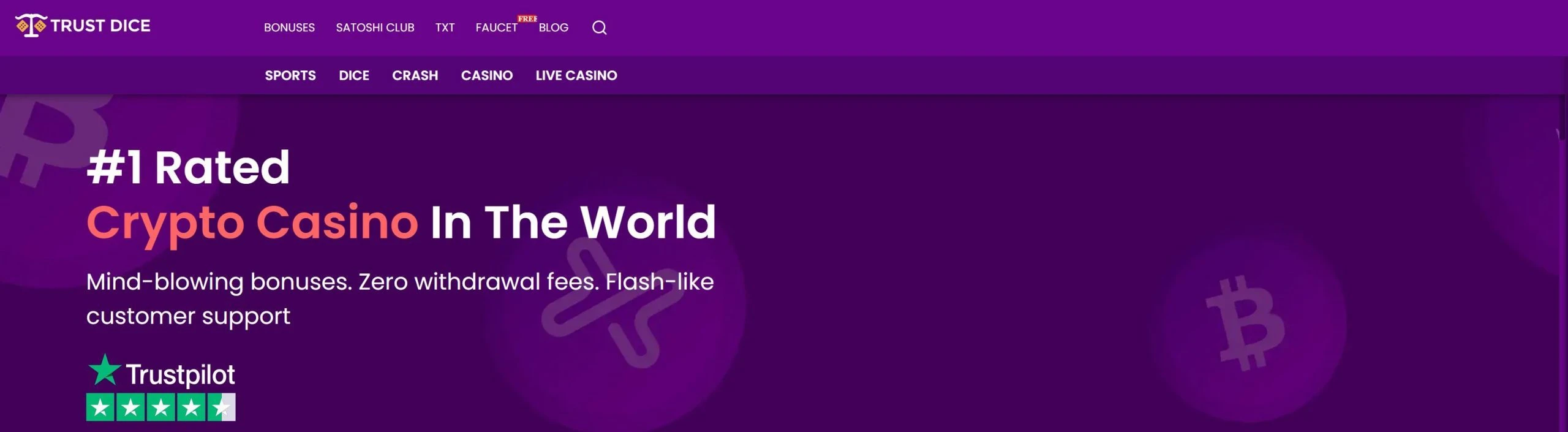 TrustDice Home top dappGambl