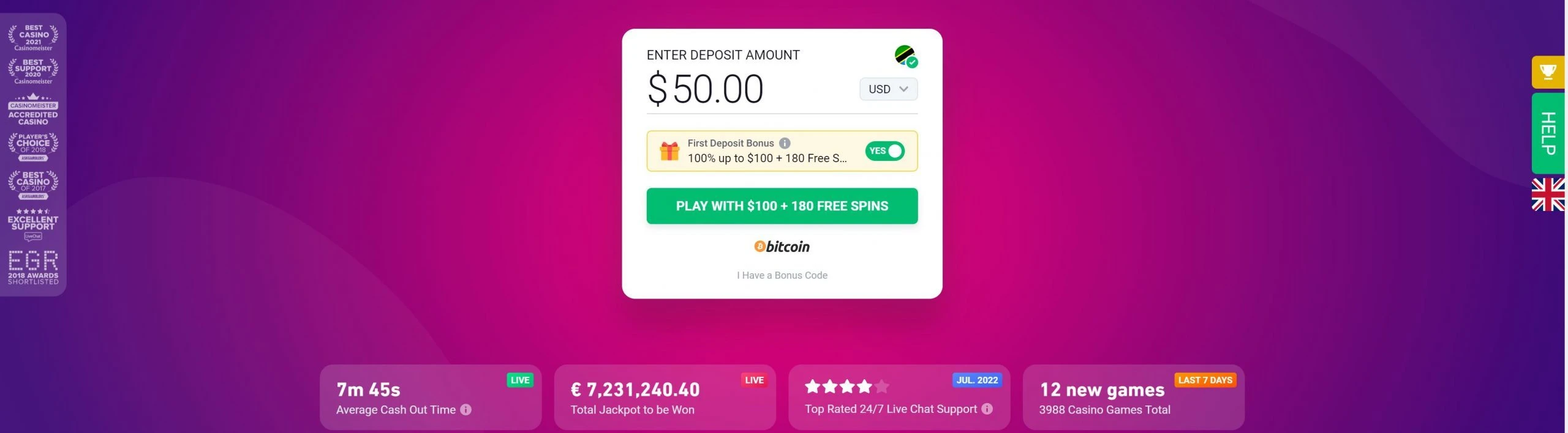 BitStarzhalf home dappGambl