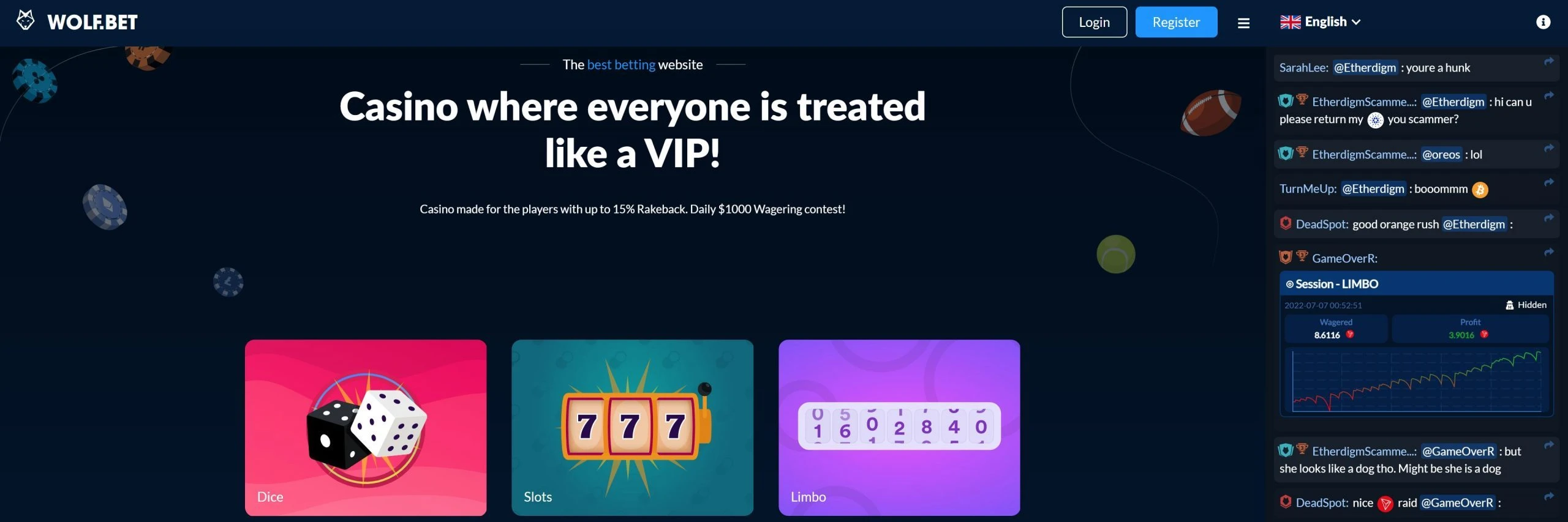 Wolfbet hom dappGambl