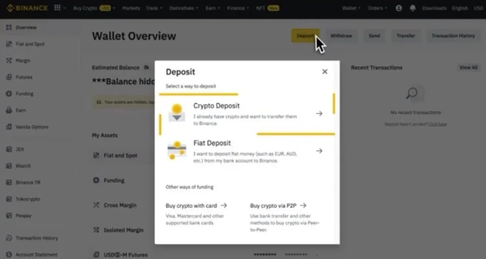 Binance deposit dappGambl