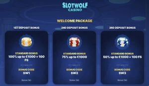 Slot Wolf welcome bonus