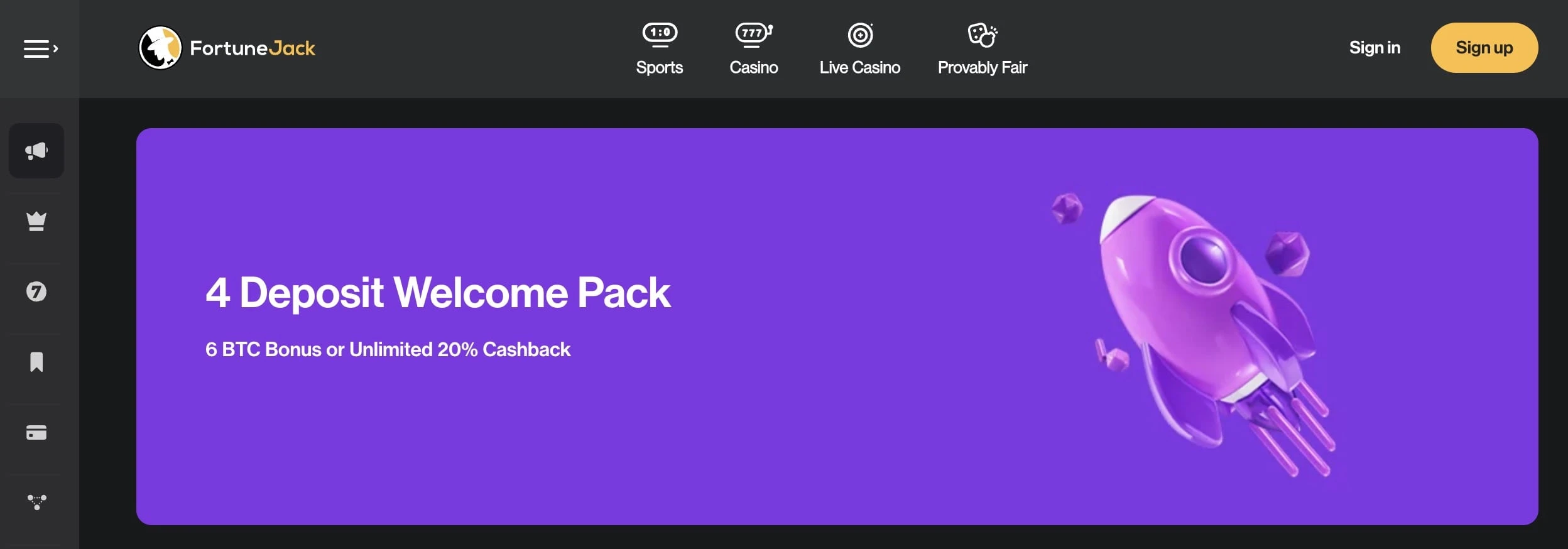 Fortune Jack crypto bonus