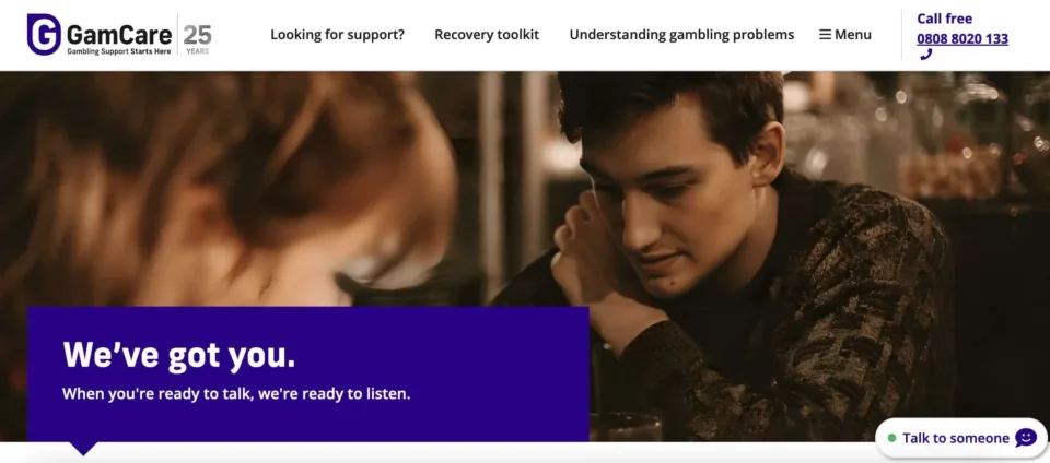 Responsible Gambling tool support GamCare
