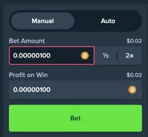 Limbo game bet system