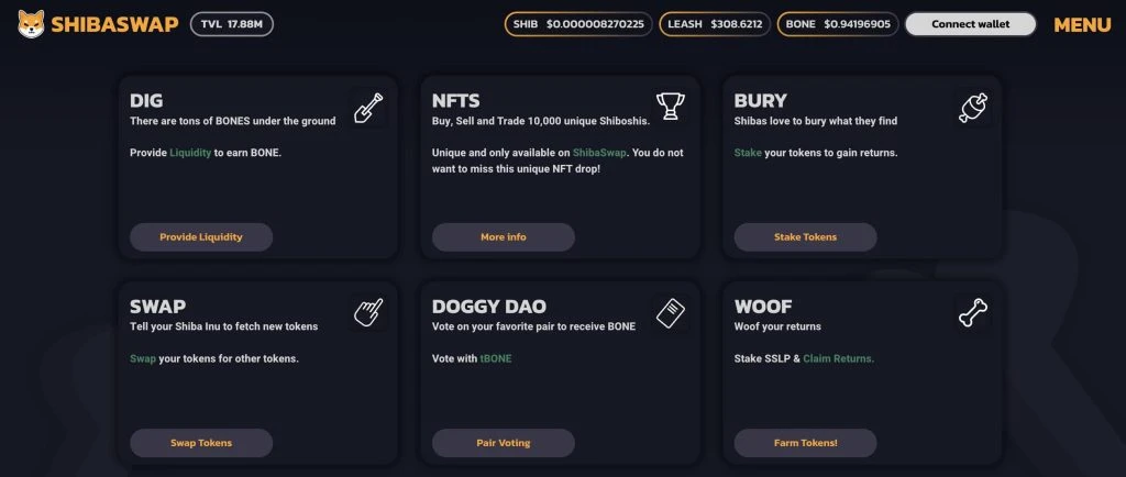 Shibaswap review homepage