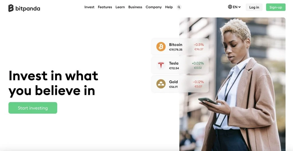 Bitpanda review homepage