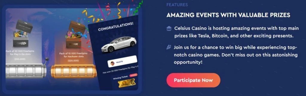 celsius amazing events