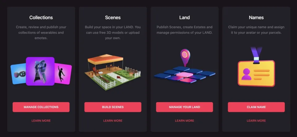 Decentraland options