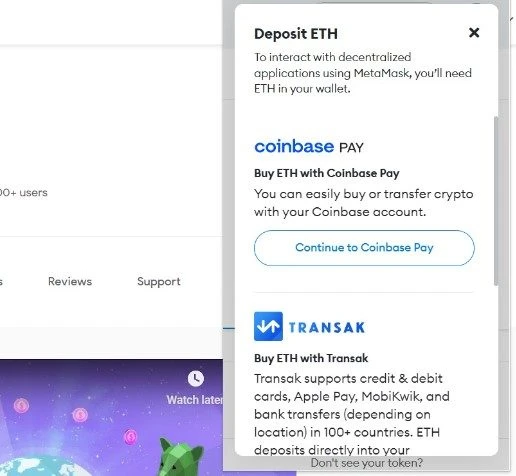 metamask deposit
