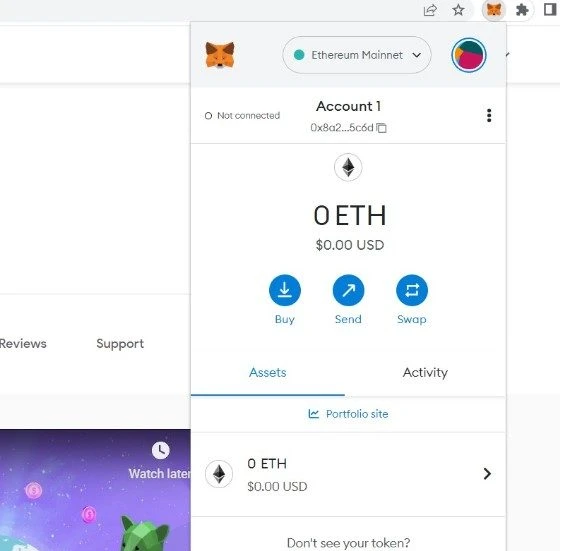 metamask interface