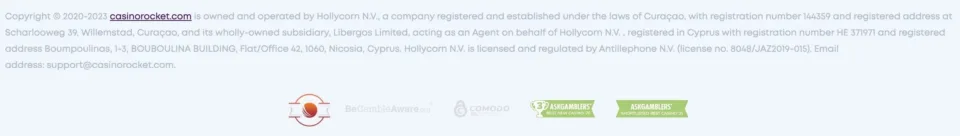 Casino Rocket licence