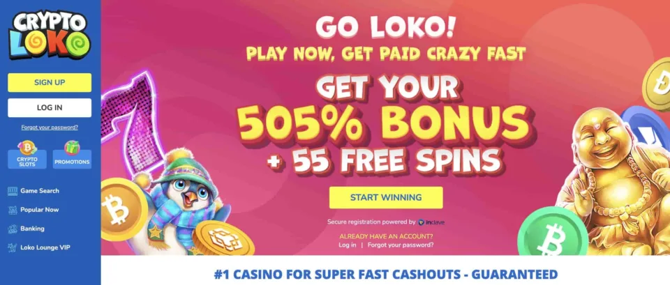 Crypto Loko homepage