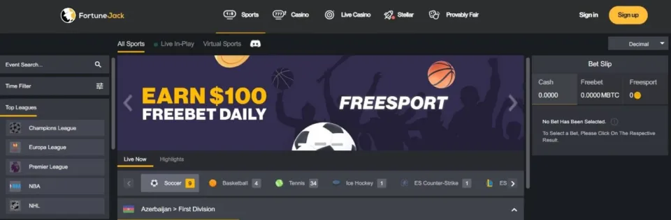 fortunejack sports betting