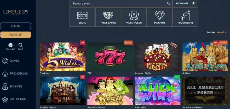limitless casino games