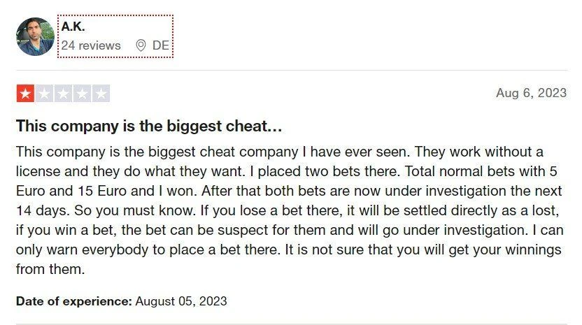 trustpilot user review