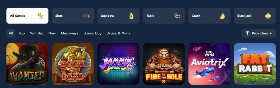 bigwins casino games