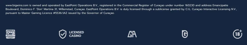 bigwins casino licence