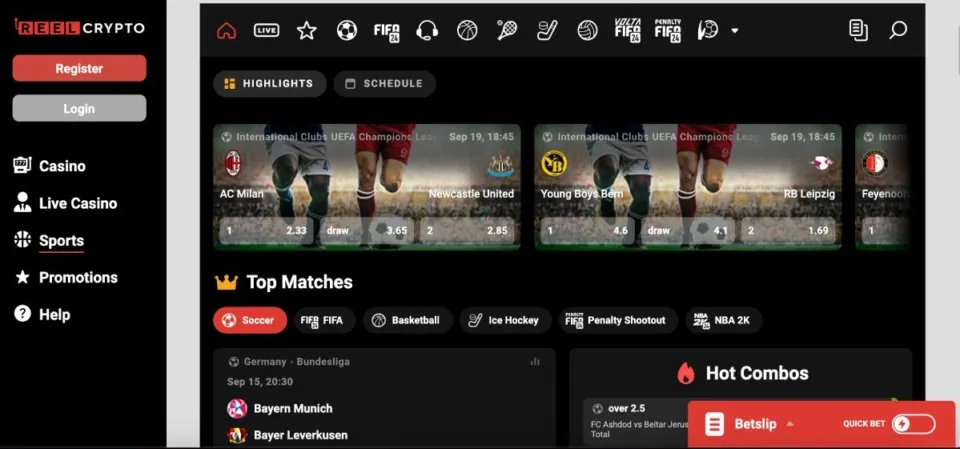 reel crypto sportsbook