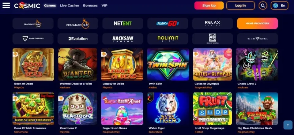 cosmicslot casino games
