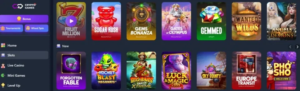 crypto-games.io casino games