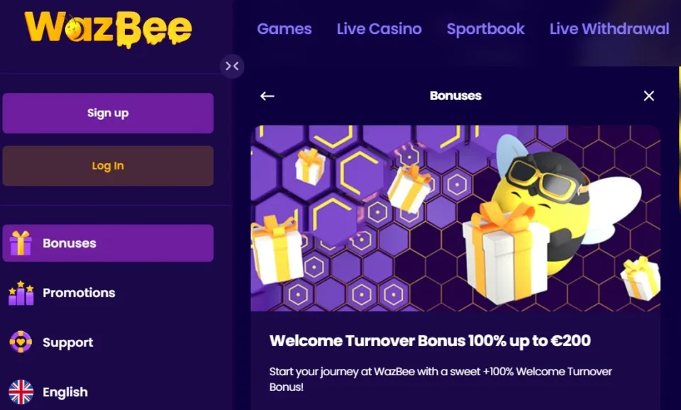 wazbee welcome bonus
