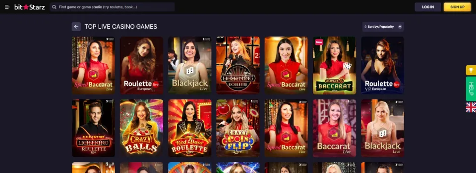 BitStarz Casino Live Dealer Games