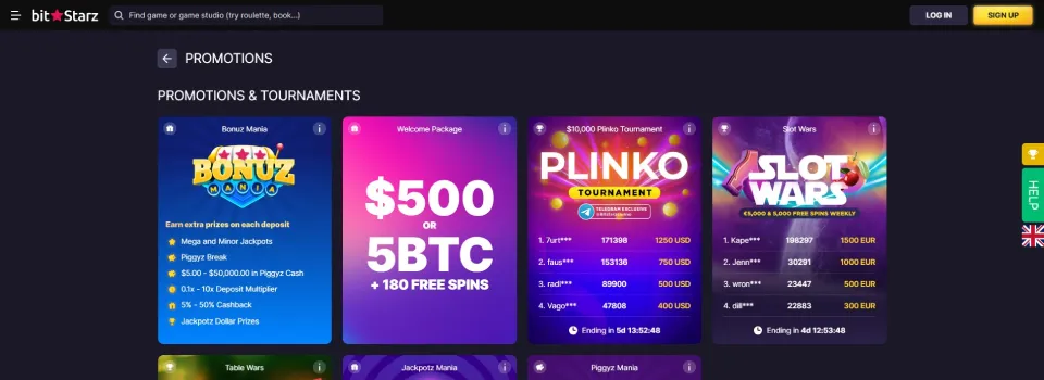 BitStarz Casino Promotions