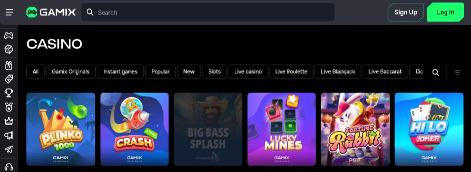 Gamix Casino Games