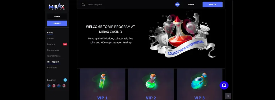 Mirax Casino VIP Promotion