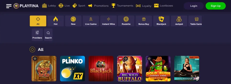 Playfina Casino Games