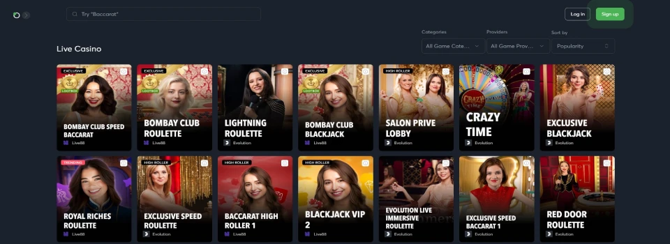 Sportsbet.io Casino Live Dealer Games
