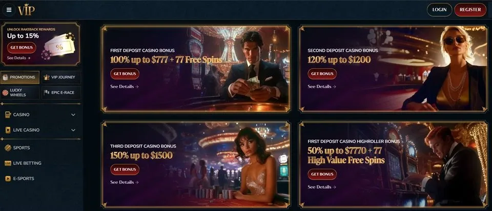 VIP Casino Bonuses and Promotions